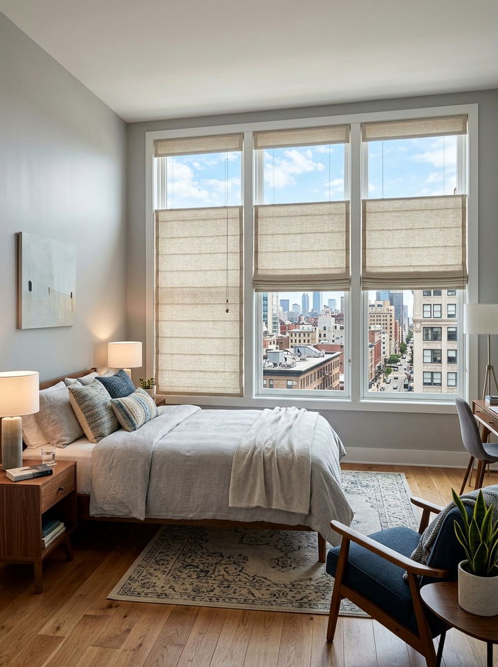 Top down bottom up roman shades - 30 bedroom roman shades