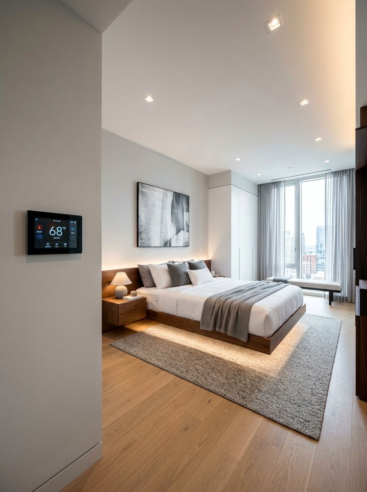 Touchscreen Wall Thermostat - 30 bedroom thermostats