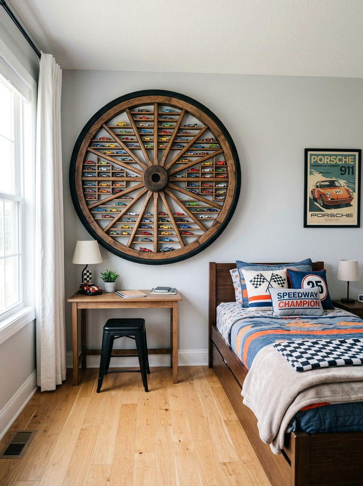 Toy Car Storage - 30 race car bedroom ideas