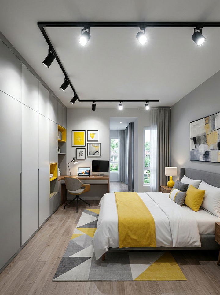 Track Lighting For Modern Rooms - 30 bedroom lighting ideas