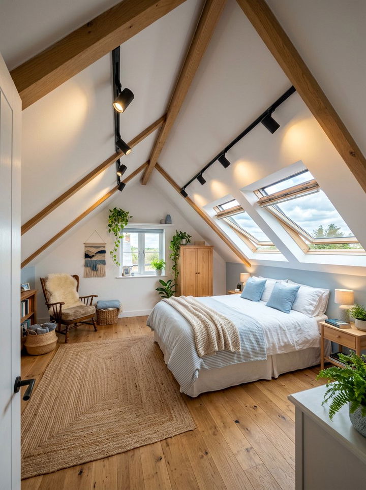 Track Lighting For Sloped Ceilings - 30 bedroom track lighting ideas