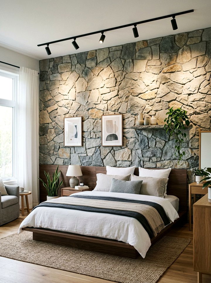 Track Lighting For Textured Walls - 30 bedroom track lighting ideas