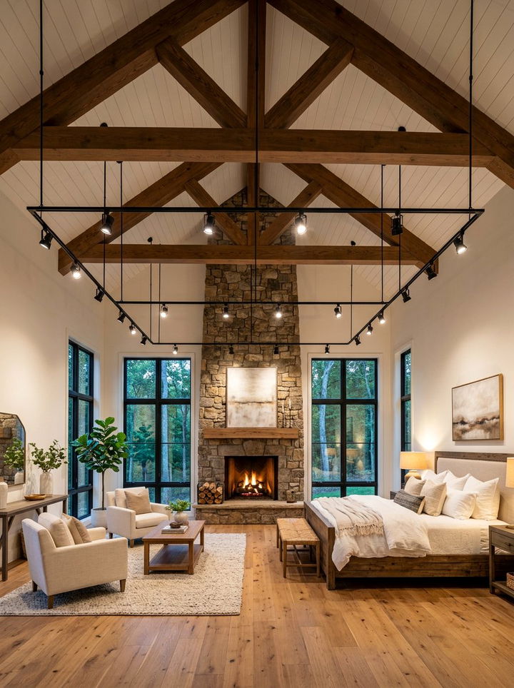 Track Lighting For Vaulted Ceilings - 30 bedroom track lighting ideas