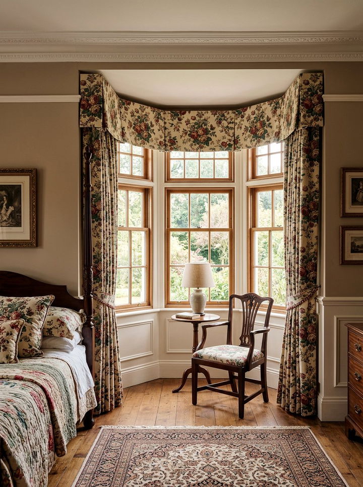 Traditional Bedroom Bay Window Valance - 30 bedroom bay window ideas