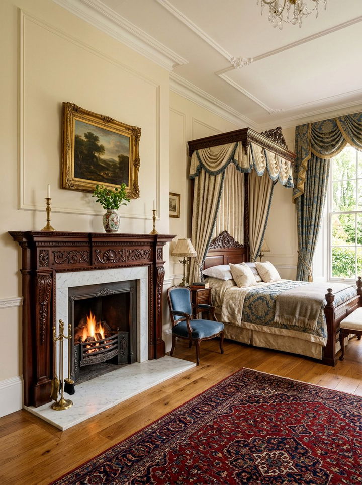 Traditional Bedroom Fireplace - 30 bedroom wood burning fireplace ideas