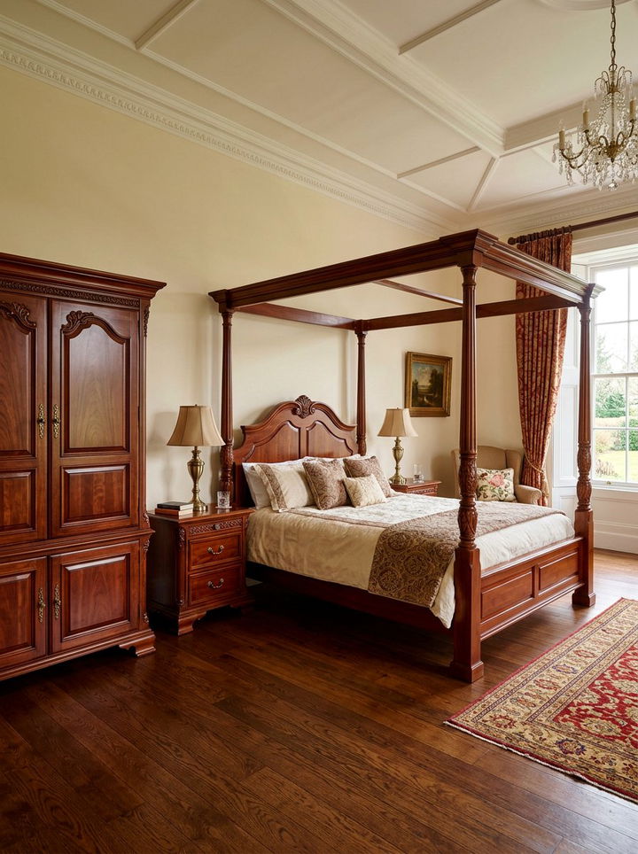 Traditional Cherry Wood Bedroom Set - 30 bedroom sets