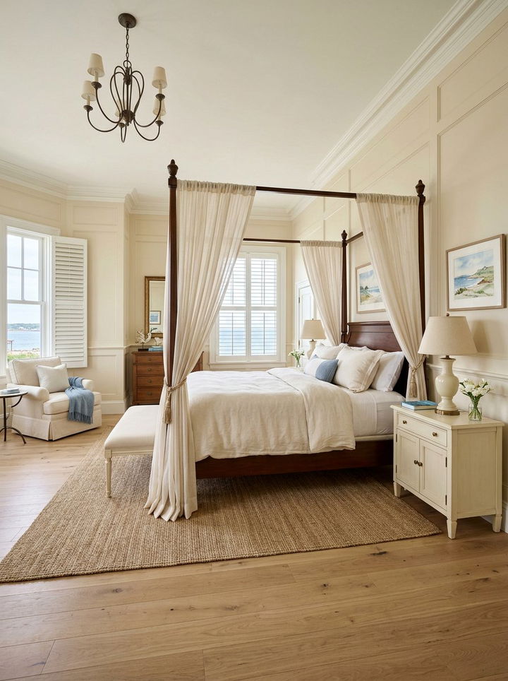 Traditional Coastal Cream Bedroom - 30 coastal cream bedroom ideas