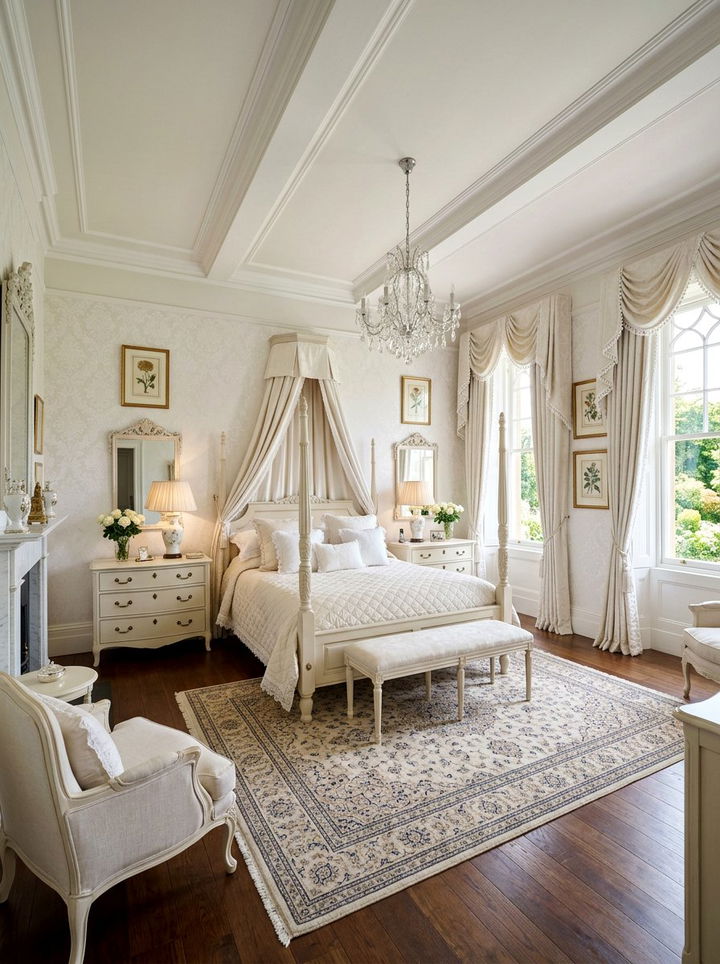 Traditional Cream White Bedroom - 30 cream and white bedroom ideas