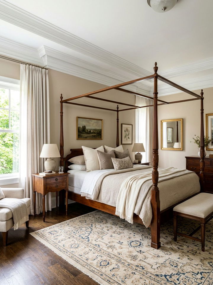 Traditional Crown Molding Beige Bedroom - 30 traditional beige bedroom ideas