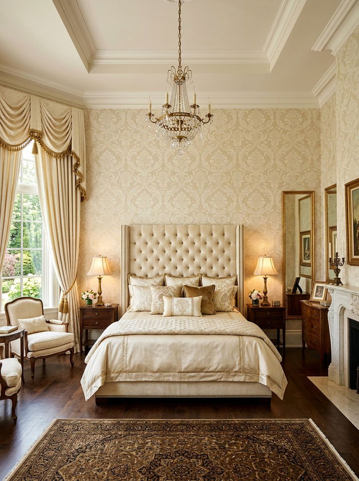 Traditional Damask Wallpaper - 30 bedroom wallpapers