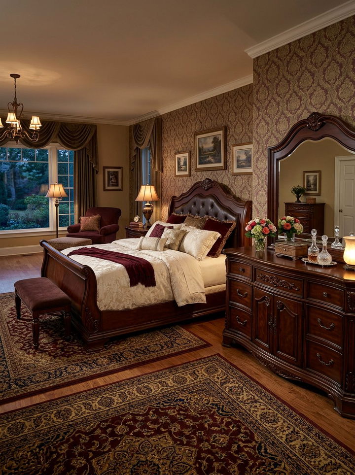 Traditional Dark Cherry Bedroom Set - 30 affordable bedroom sets