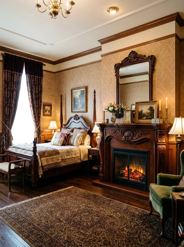 Traditional Electric Fireplace Mantel - 30 bedroom electric fireplace ideas