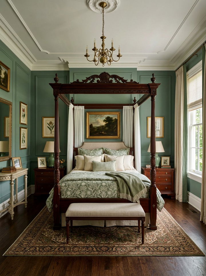 Traditional Eucalyptus Green Bedroom - 30 eucalyptus green bedroom ideas