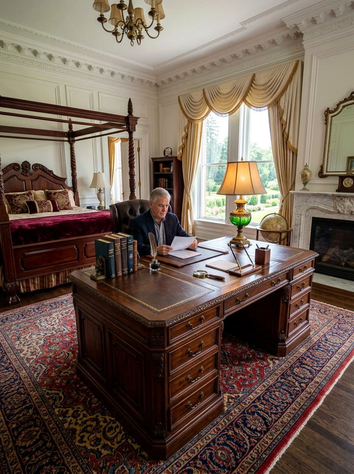 Traditional Executive Desk - 30 bedroom writing desks