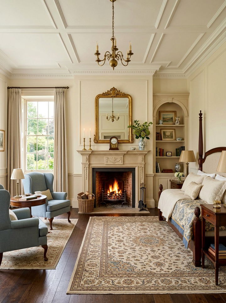 Traditional Fireplace Beige Master Bedroom - 30 traditional beige bedroom ideas