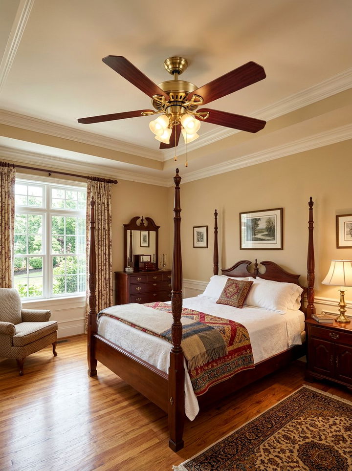 Traditional Five Blade Fan - 30 bedroom ceiling fans