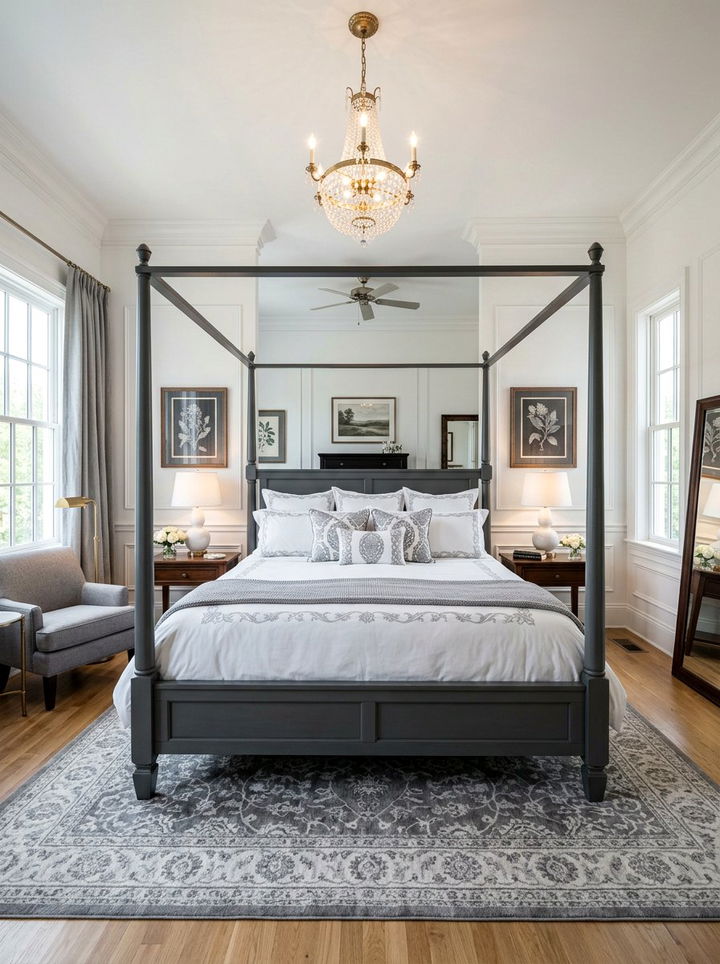 Traditional Gray And White Bedroom - 30 gray and white bedroom ideas