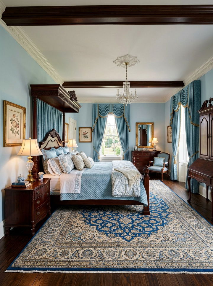 Traditional Ice Blue Bedroom - 30 ice blue bedroom ideas