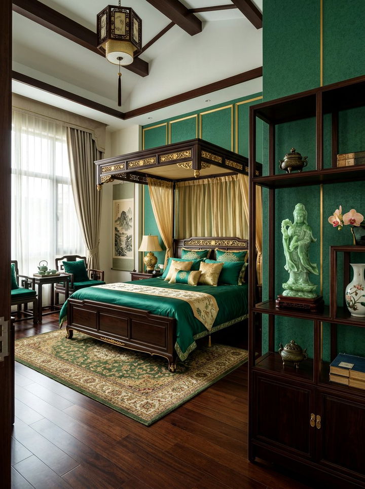 Traditional Jade Figurine Styling - 30 bedroom figurines