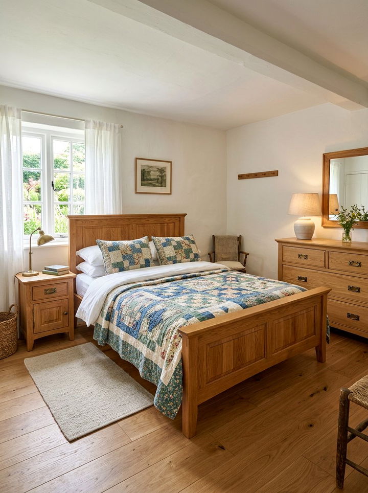 Traditional Oak Panel Bed - 30 bedroom panel beds