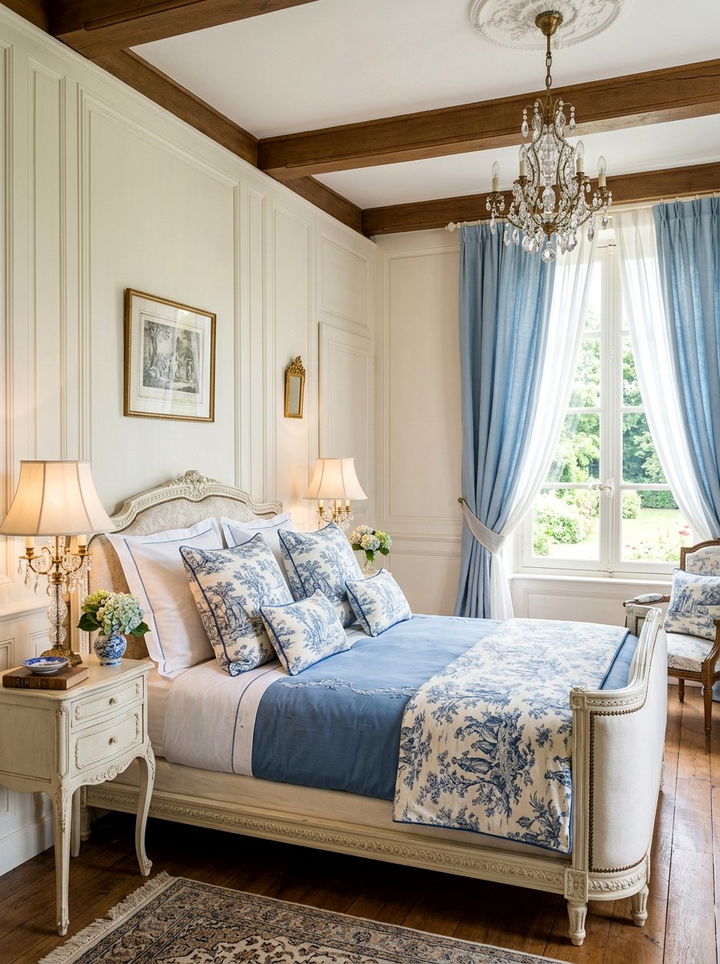 Traditional Toile Print Pillows - 30 bedroom decorative pillows