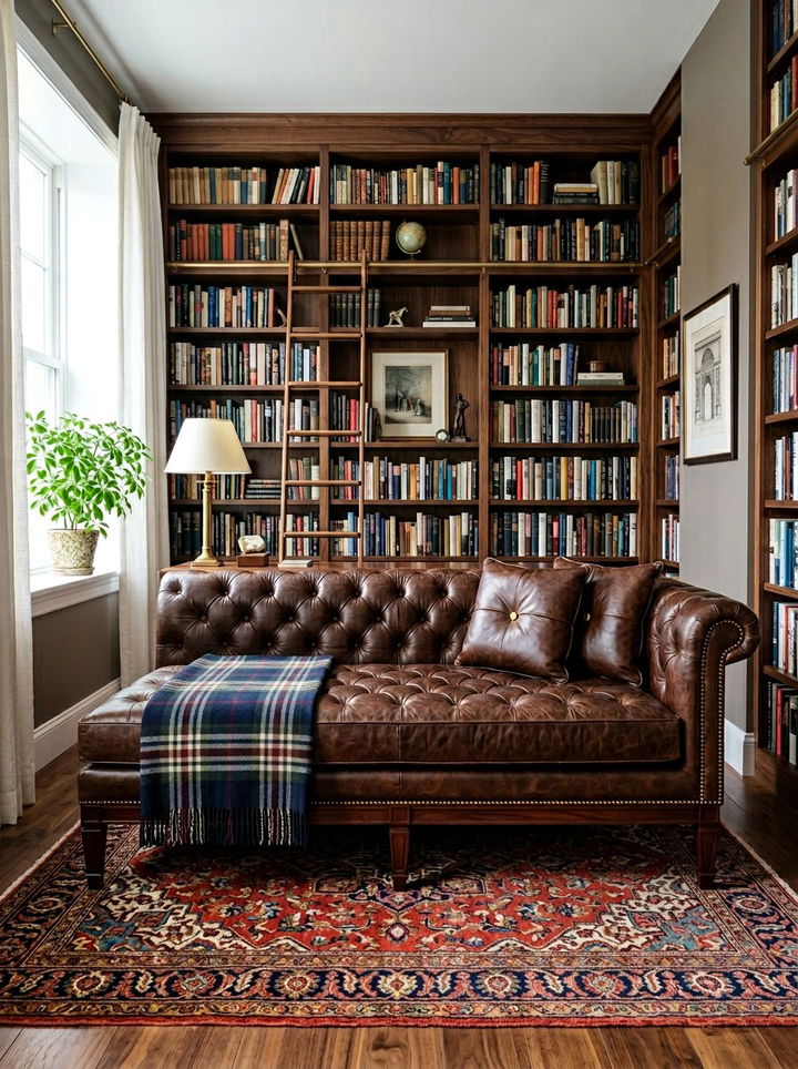 Traditional Tufted Leather Daybed - 30 bedroom daybed ideas