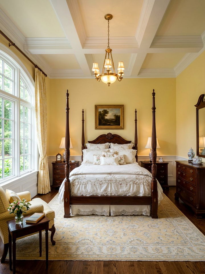 Traditional Yellow And White Bedroom - 30 yellow and white bedroom ideas