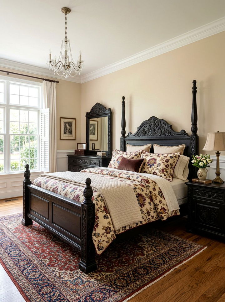 Traditional black oak bedroom furniture - 30 bedroom black furniture ideas