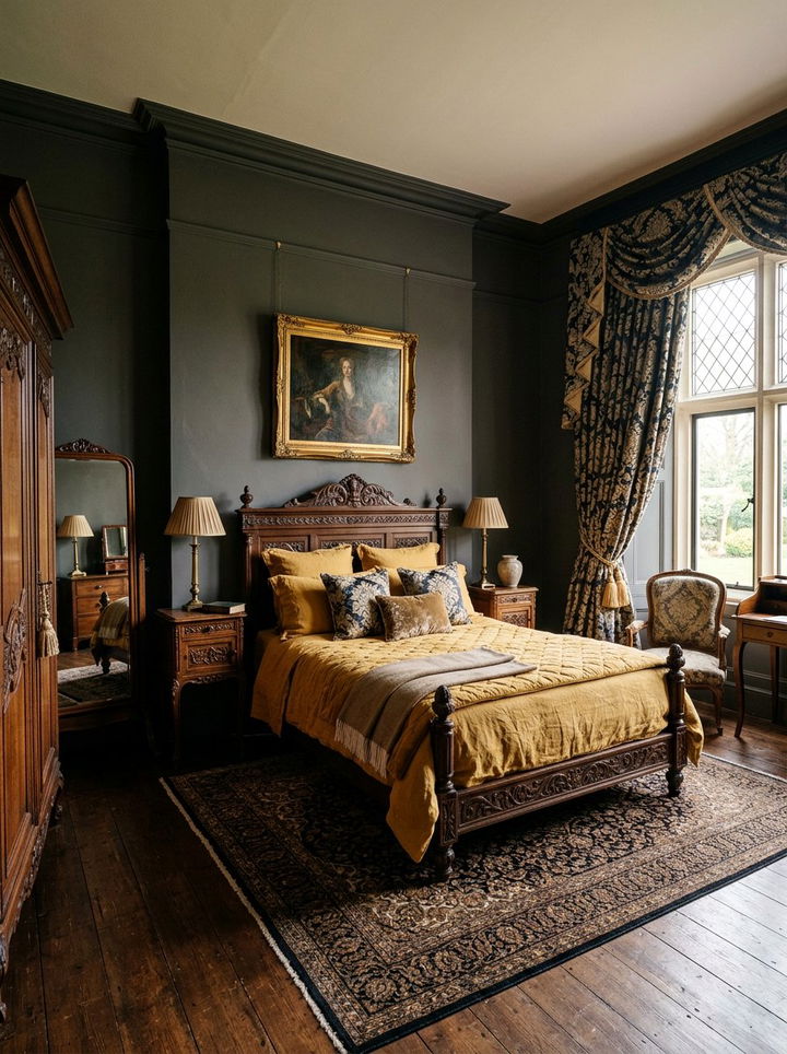 Traditional gray antique yellow bedroom - 30 gray yellow bedroom ideas