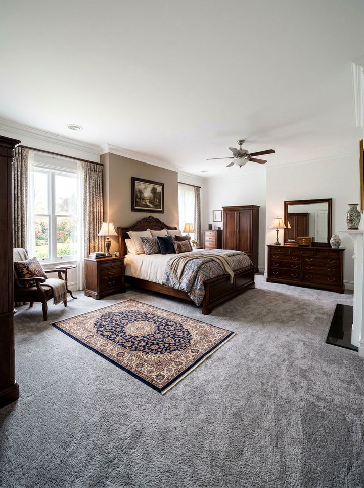 Traditional gray carpeted bedroom - 30 traditional gray bedroom ideas