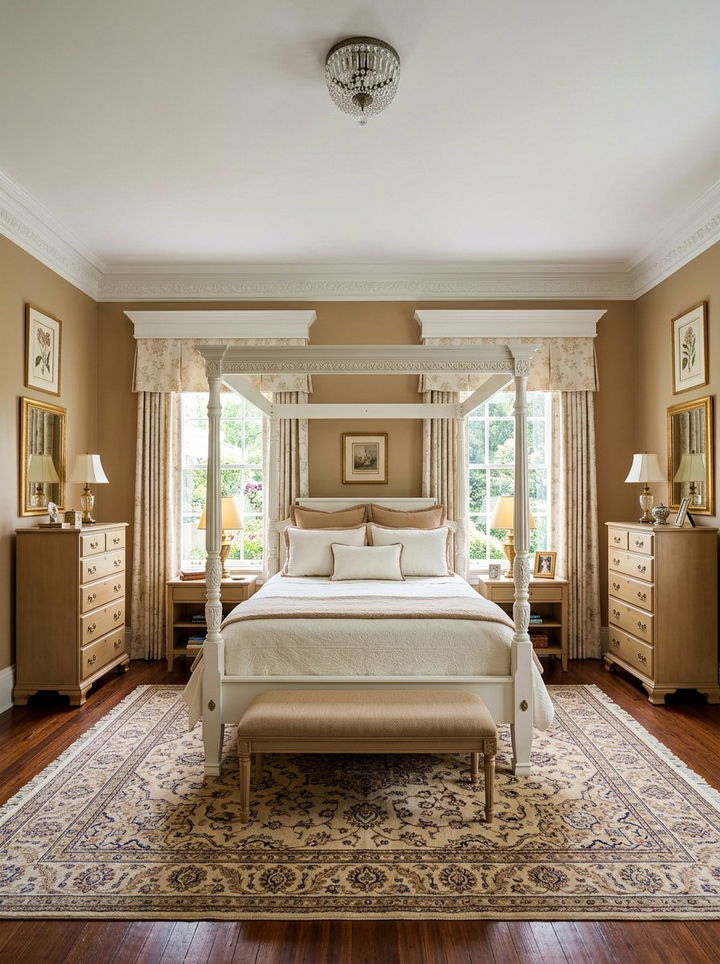 Traditional tan and white bedroom - 30 tan and white bedroom ideas