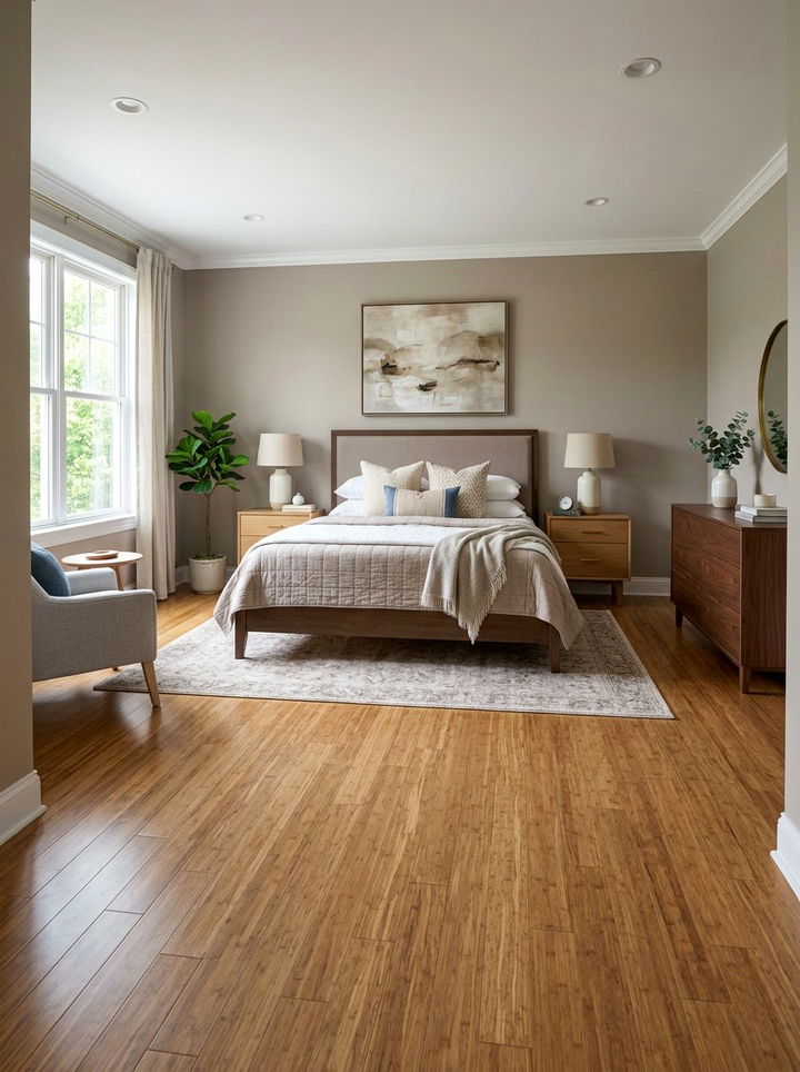 Transitional Bamboo Bedroom - 30 bedroom bamboo flooring ideas