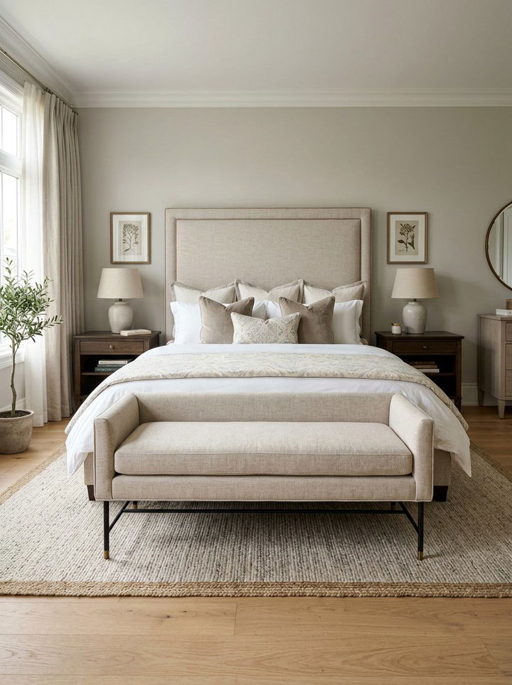 Transitional Bedroom Bench - 30 transitional bedroom ideas