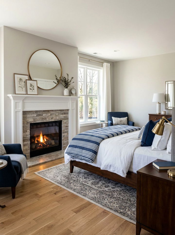 Transitional Bedroom Gas Fireplace - 30 bedroom gas fireplace ideas