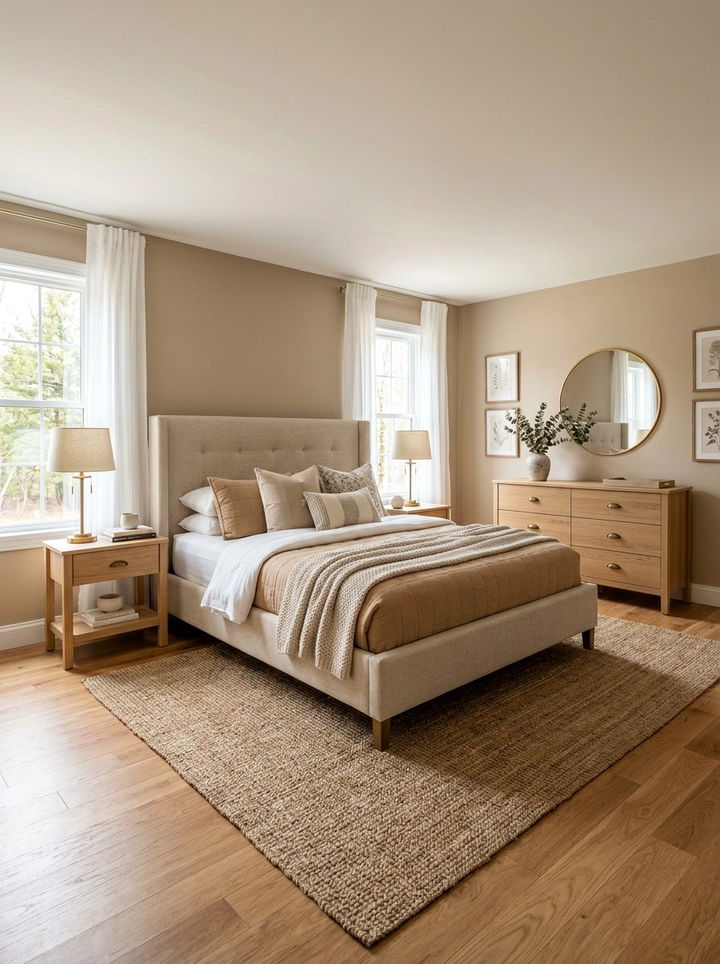 Transitional Beige Bedroom Set - 30 bedroom sets