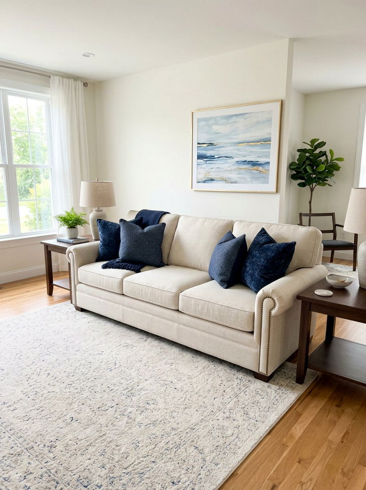 Transitional Cream Sleeper Sofa - 30 bedroom sofa bed ideas