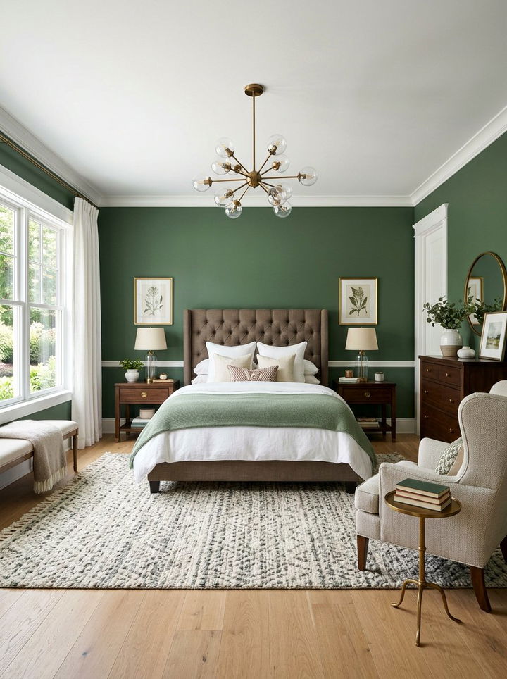 Transitional Green Bedroom Decor - 30 fern green bedroom ideas
