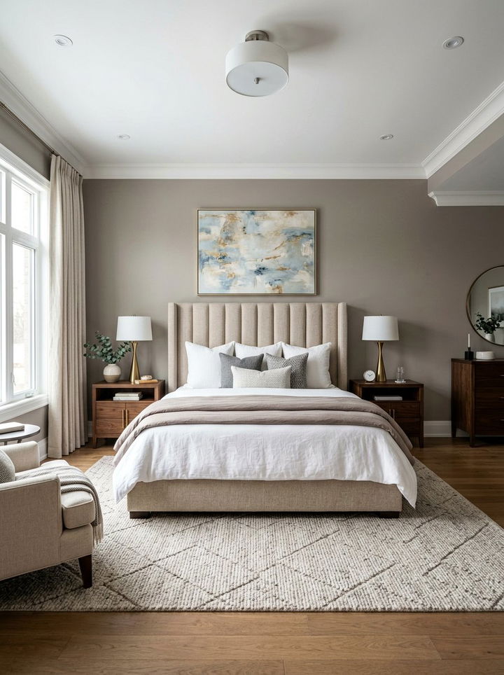 Transitional Master Bedroom - 30 bedroom on a budget ideas