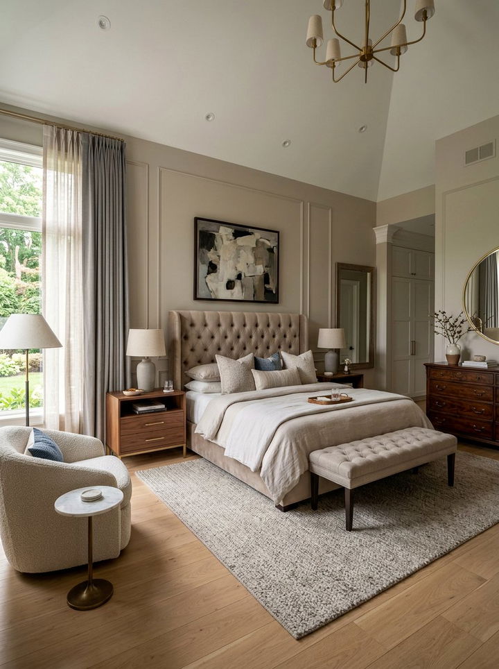 Transitional Master Bedroom - 30 large bedroom ideas