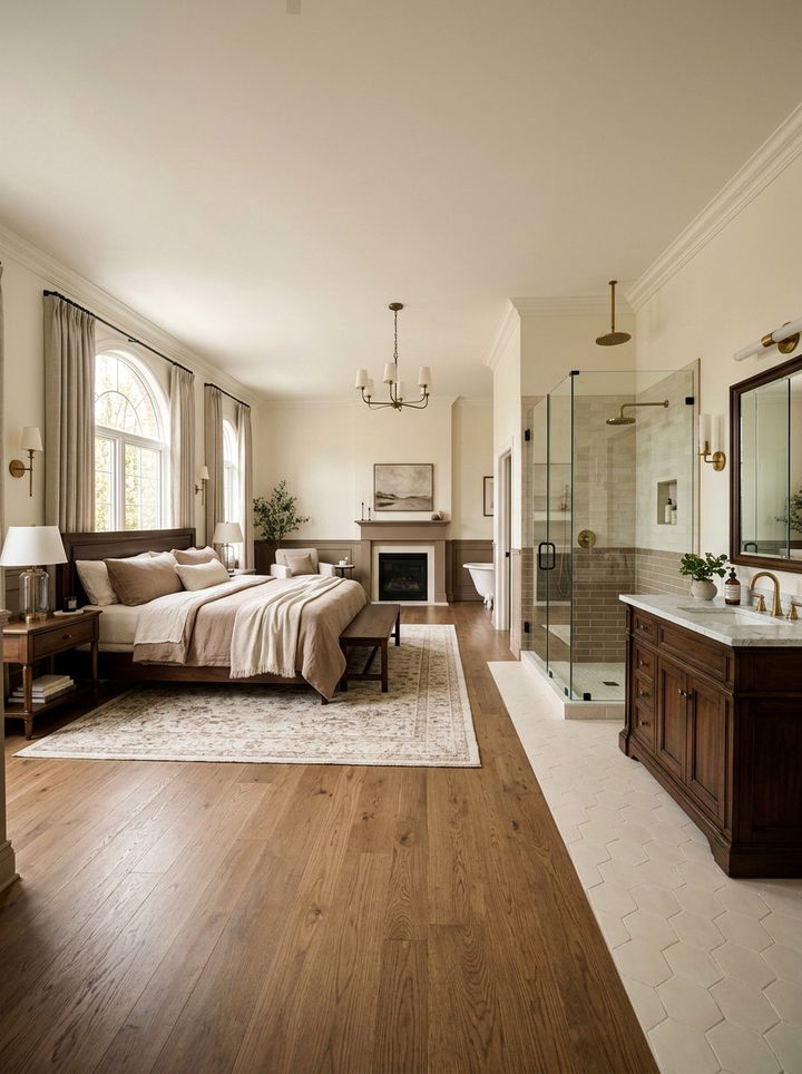 Transitional Master Bedroom Suite - 30 bedroom ensuite ideas