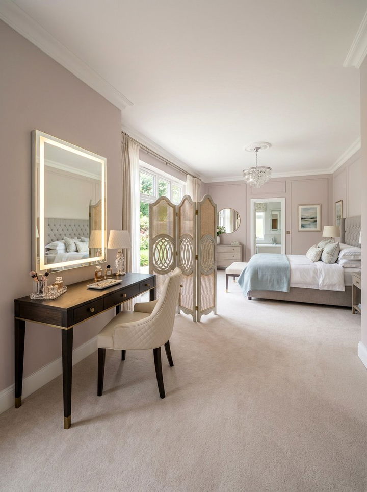 Transitional Master Suite With Dressing Area - 30 spacious bedroom ideas