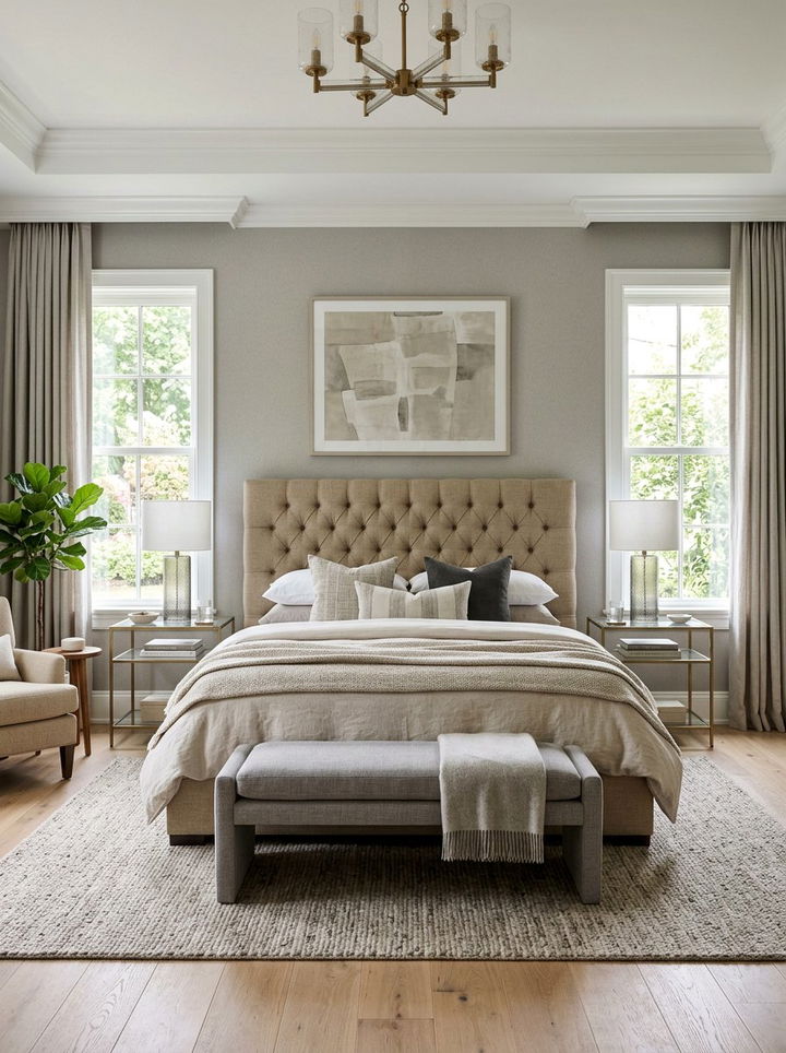 Transitional Neutral Bedroom - 30 cool neutral bedroom ideas