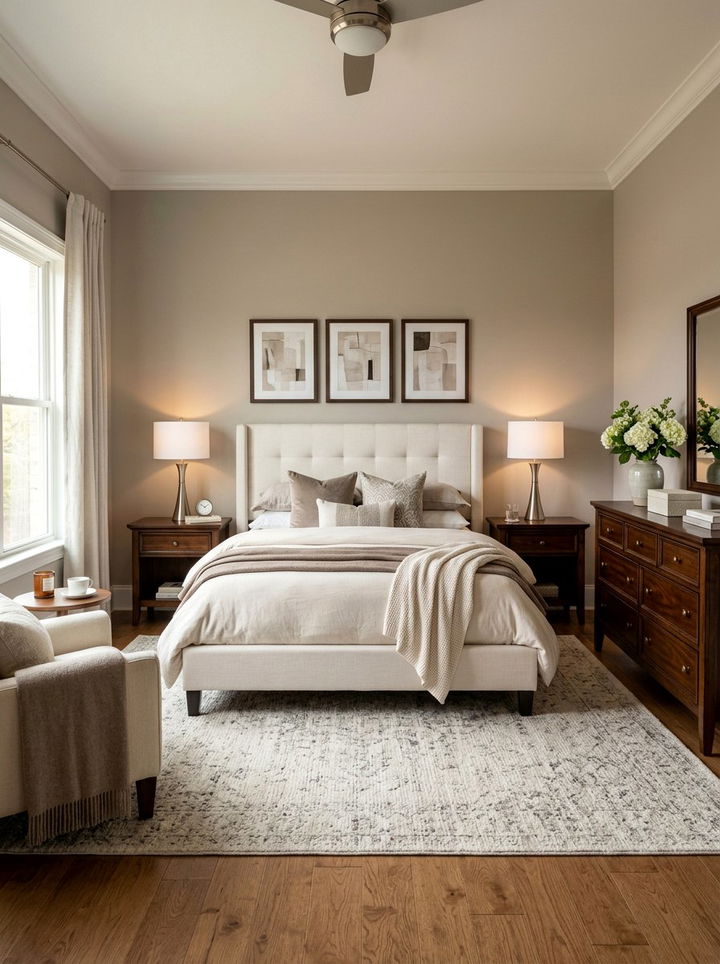 Transitional Neutral Bedroom - 30 neutral tone bedroom ideas
