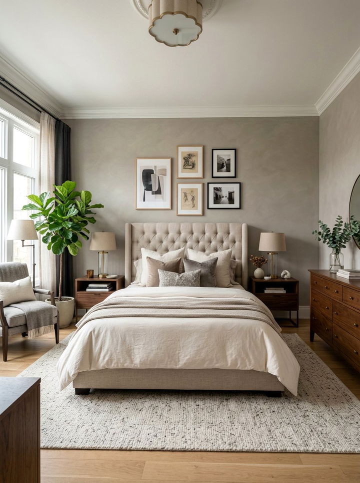 Transitional Neutral Bedroom - 30 neutral bedroom ideas