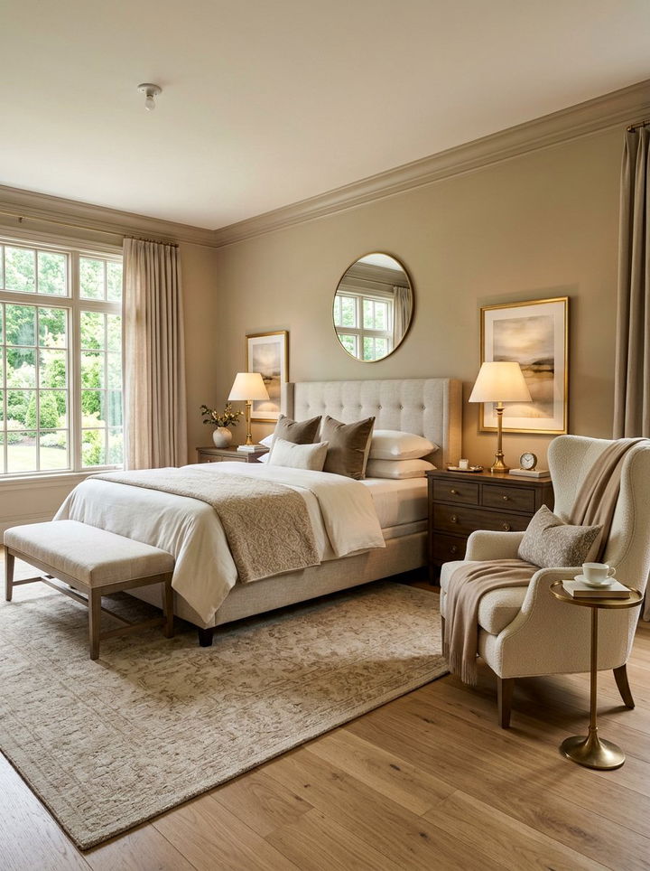 Transitional Neutral Bedroom - 30 soft neutral bedroom ideas