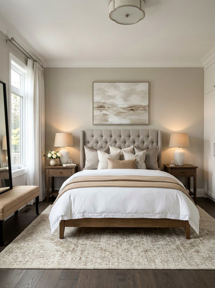 Transitional Neutral Bedroom - 30 bedroom styling ideas