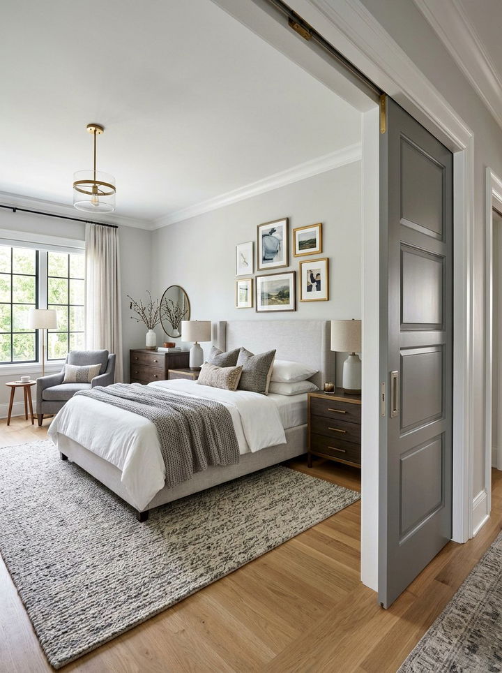 Transitional Pocket Door Bedroom - 30 bedroom pocket doors