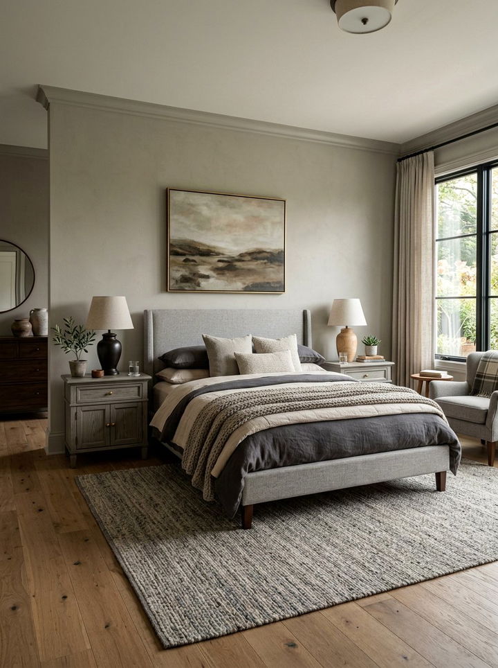 Transitional Stone Gray Bedroom - 30 gray bedroom furniture ideas