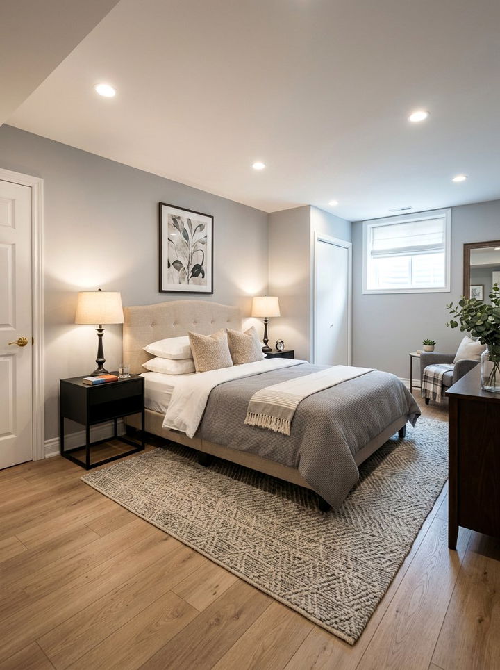 Transitional Style Basement Bedroom - 30 basement bedroom ideas