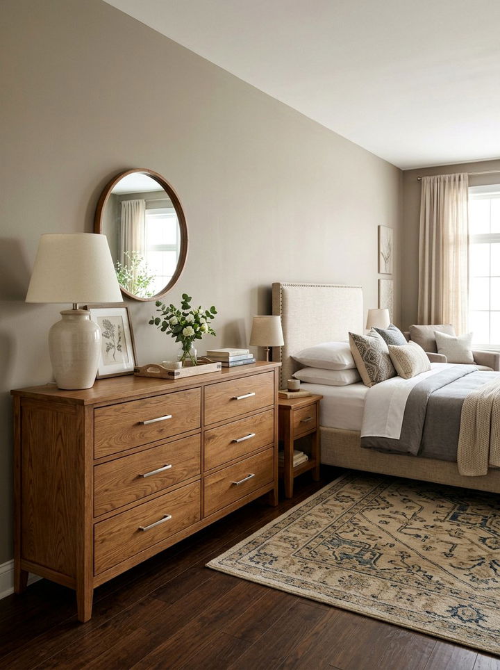 Transitional Style Wide Dresser - 30 bedroom wide dressers